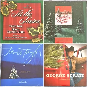 Christmas 4 CD Lot Hallmark Christmas Vince Gill Olivia Vaughn Taylor Strait - Foto 1 di 11