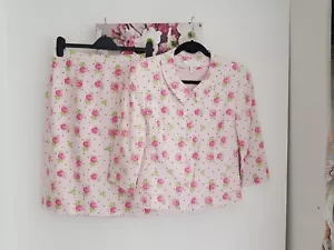 ESCADA Pink Rose Silk Blend Skirt Suit - Size 40 UK 12 Stunning - Picture 1 of 21