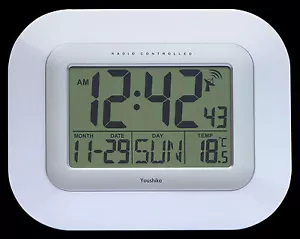  Radio Controlled Large Screen LCD Wall Or Desk Clock ( UK & Ireland Version ) - Picture 1 of 6