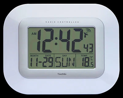 Radio Controlled Wall Clock or Desk Clock  Large LCD UK & Ireland Version - Image 1 of 4