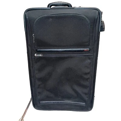 TUMI Alpha 22022D4 Traveler 22" Expandable Black Rolling Carry-On Suitcase - Image 1 of 4