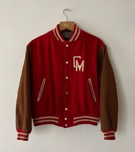 Vintage 70s Champion Running Varsity Wool/ Suede Jacket - Picture 1 of 13