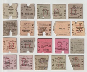 20x Railway Tickets BR 2nd / 3rd Return etc Edmondson Severed Halves Set E23 - Picture 1 of 1