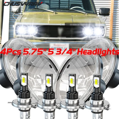 Faros LED de haz sellado alto y bajo Fit Toyota Pickup 1975-1978 5-3/4" 5,75" pulgadas Foto 1 de 4