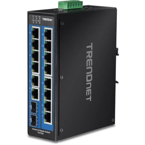 TRENDnet TI-G162 16-Port Industrial Gigabit DIN-Rail Switch 14 x Gigabit ports - Picture 1 of 7