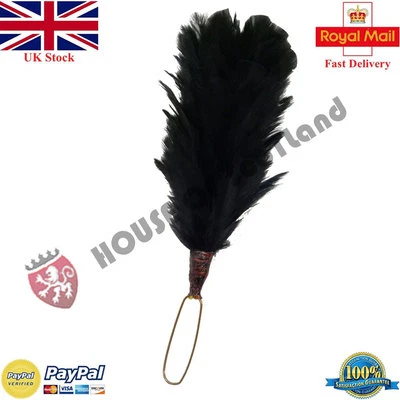 HOUSE OF SCOTLAND New Glengarry Cap Feather Plume Hackle Black Color 6" Balmoral Hat Plume Hackle
