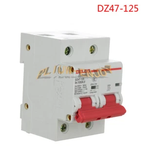 1PCS NEW Delixi DZ47-125 DZ47125 2P 80A 100A 125A Air-Switch Circuit Breaker - Picture 1 of 7