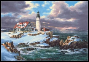 Head Lighthouse - Chart Counted Cross Stitch Patterns Needlework DIY DMC Color - Picture 1 of 2