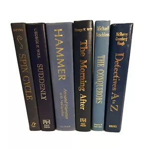 DEKOR Buch Set 6 Bibliothek Regal Display schick Innenraum Requisite marineblau gold Text - Bild 1 von 7