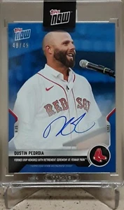 2021 Topps Now Dustin Pedroia Auto Blue /49 Retirement Ceremony (25.06.2021) - Bild 1 von 4
