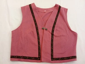 Trachten-Weste Damen – Pink mit Blumenborte – Gr. 42 - Bild 1 von 5