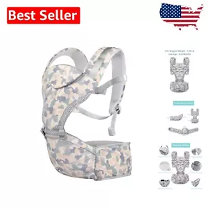 Eco-Friendly Baby Carrier with Hip Seat & Ergonomic Support, Machine Washable - Picture 1 of 8