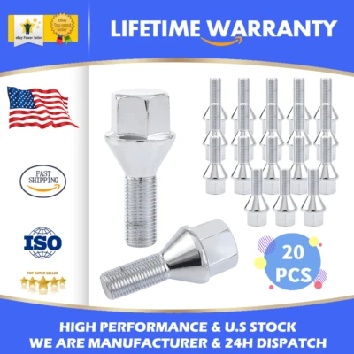 20 piezas tuercas de rueda 12x1,25 para Jeep Cherokee Compass Dodge Dart Chrysler 200 Foto 1 de 4