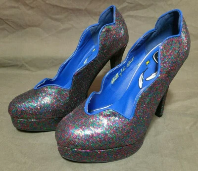 Zapatos de tacón alto TUK Belle Of The Ball Stiletto brillantes nuevos sin caja para mujer talla 7 Foto 1 de 4