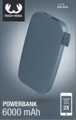FRESH N REBEL - 2PB61000DV - Powerbank - 6000 mAh - Dive Blue - Neu / OVP - Bild 1 von 3