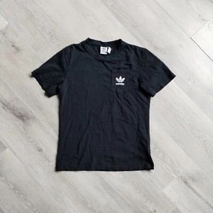 Adidas Herren Shirt S Pocket T Three Stripe Trefoil Schwarz T Crew Doppelseitiges Logo - Bild 1 von 12