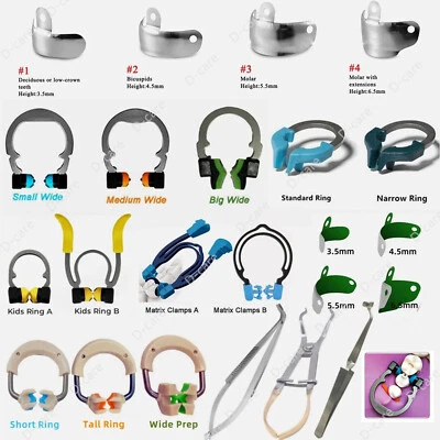 MACDENT Dental Matrix Bands Ring Sectional Matrice Clamp Fit Garrison Palodent V3 System