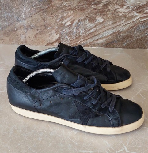 GOLDEN GOOSE Scarpe private Gol Goose Superstar collezione sportiva nere rare soletta con timbro