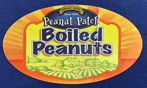 Giant Advertising Sticker for PEANUT PATCH BOILED PEANUTS / 8.5" x 15" - Picture 1 of 4
