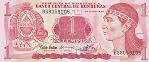 Banknote banknote money HONDURAS 1 LEMPIRA 1992 UNC NEU NEW - Bild 1 von 1