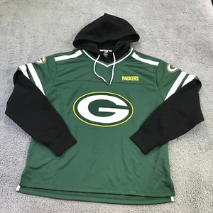 Green Bay Packers Sweater Mens Medium NFL Team Jersey Over Hoodie Sweatshirt - Picture 1 of 11