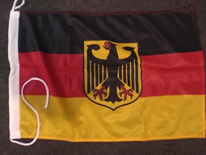 Boot Flagge Deutschland mit Adler Fahne Flagge Motorrad Fahne 30x45 cm NEU - Bild 1 von 1