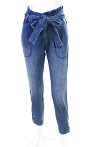 Something Navy Womens June Tie-Waist Denim Denim Medium Blue Size 2 - Picture 1 of 4