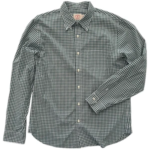Brooks Brothers Camicia Pile Rossa Uomo Extra Large Manica Lunga Gingham Verde Check - Foto 1 di 18