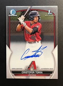 2023 Bowman Chrome CRISTOFER TORIN Auto 1st Bowman Diamondbacks СРА-СТ