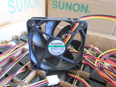 Sunon ME60151V2-000U-G99, 60mmx15mm-3pin Tach Sensor, Hi-speed 4700RPM, 21.9CFM - Image 1 of 3