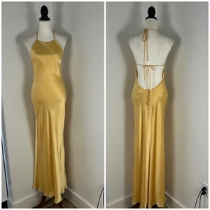 Reformation Jeany silk maxi dress M Medium Sunshine Yellow - Imagen 1 de 10