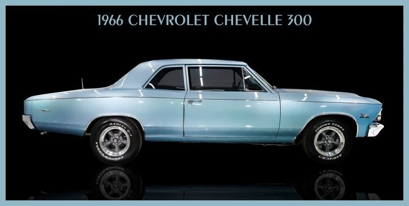 Chevrolet Chevelle 300 Hot Rod 1966 personalizado azul claro letrero nuevo: 9x18" acero EE. UU. Foto 1 de 1
