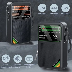 Mini Radio Portatile AM/FM/SW Radio Stereo Digitale Ricarica USB - Foto 1 di 12