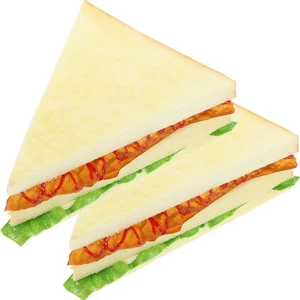 2 piezas sándwich modelo imitación estatua sándwiches artificiales modelos falsos - Imagen 1 de 12
