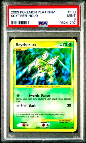 scyther holographic pokemon card value Pokemon Classic Collection Scyther Holo CLV 006/034 PSA 9 Mint