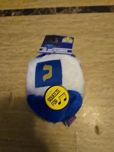 Jüdisches Chanukka Dreidel Hundespielzeug blau weiß Hund Quietscher innen Neu  - Bild 1 von 8