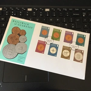 Guernsey First Day Cover 1979 Definitive Coins 9p To 20p FDC - Picture 1 of 1