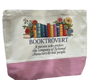 Neu Silkfly 18"x15" Canvas Tasche mit Griffen "BookTrovert" - Bild 1 von 2