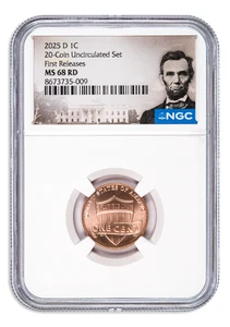 2025 D Lincoln Shield Cent from 20-Coin Unc Mint Set NGC MS68 RD - High Grade! - Picture 1 of 2