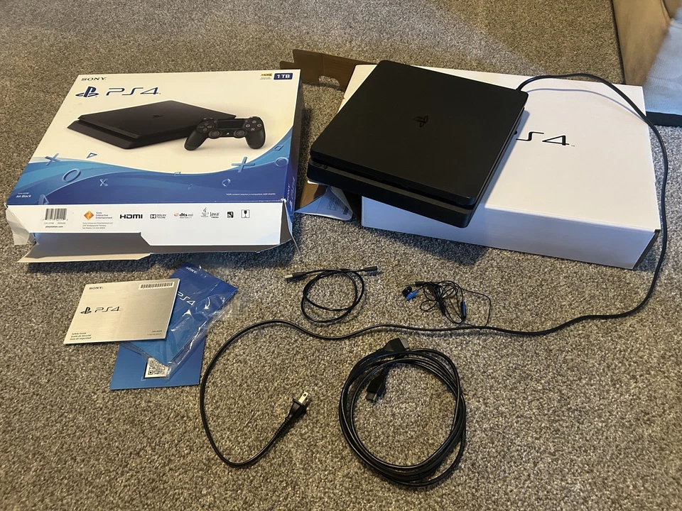 Sony PlayStation 4 Slim 1TB Console - Jet Black - Image 1 of 1