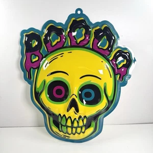2025 Hyde & Eek retrò nero luce plastica scheletro Halloween da appendere al muro - Foto 1 di 2