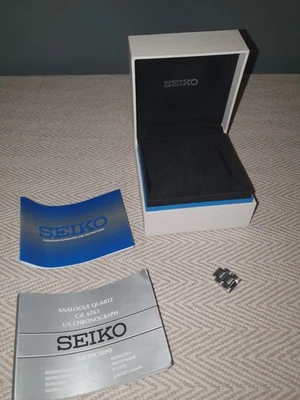 SOLO CAJA SEIKO Instrucciones y Eslabones de Repuesto Seiko cal.6t63 1/5 Cronógrafo  Foto 1 de 4