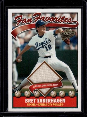 Reliquias favoritas de los fanáticos de todos los tiempos Topps 2004 #FFR-BS Bret Saberhagen MEM KC Royals Foto 1 de 2