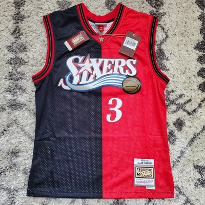 Philadelphia 76ers Jersey Mens Medium Split 2000-01 NBA Basketball Allen Iverson - Image 1 of 4