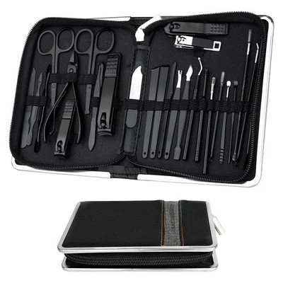 26 Teiliges Nagelset Maniküre Set Damen Männer Pediküre Set Nageletui - Bild 1 von 4