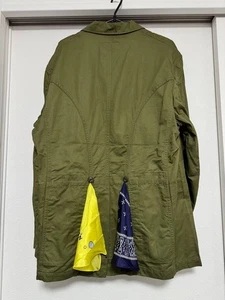 KAPITAL Chaqueta Informal Para Hombre Oliva con Bandana Talla 4 Oliva Elegante USADA - Imagen 1 de 6
