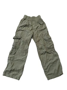 Aerie olivgrüne Cargohose weites Bein elastischer Bund Utility Taschen - Größe Small - Bild 1 von 4