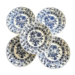 5 piatti insalata cipolla blu Cecoslovacchia 7,5" porcellana originale Zwiebelmuster t - Foto 1 di 9