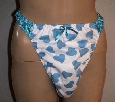 SISSY SATIN  DOUBLE FRONT & GUSSET DISCRETE  PANTIES CROSSDRESS PRIDE  28-44 - Image 1 of 4