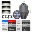  2pcs 2.0'' Laser Headlight Bi LED Projector Lens Hi/Low Beam for Honda Bracket